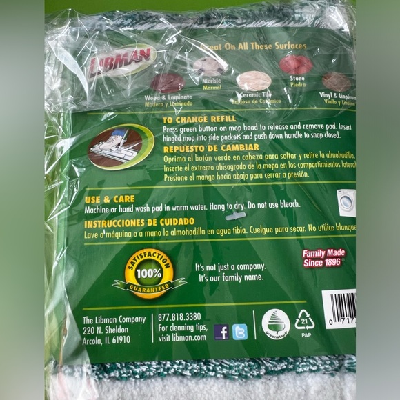 Libman refill mop wet & dry microfiber NEW - Picture 2 of 3